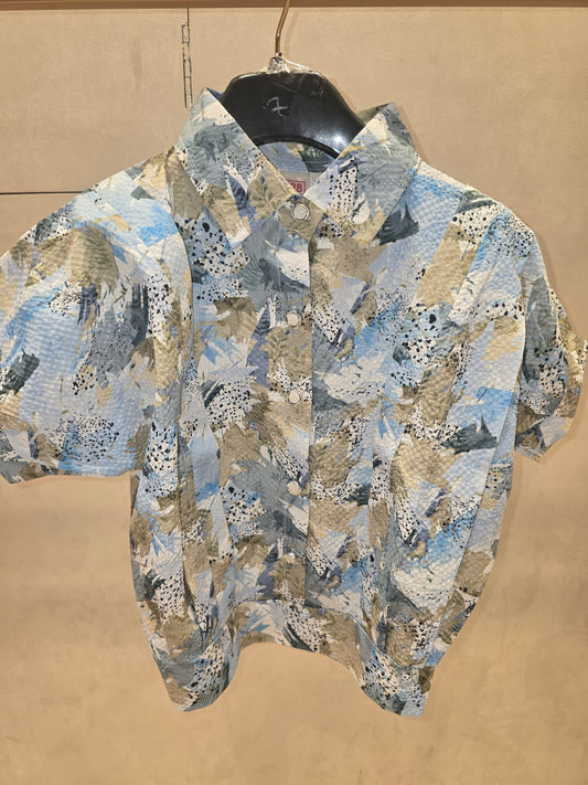 Girl Printed Crepe Chiffon Western Top