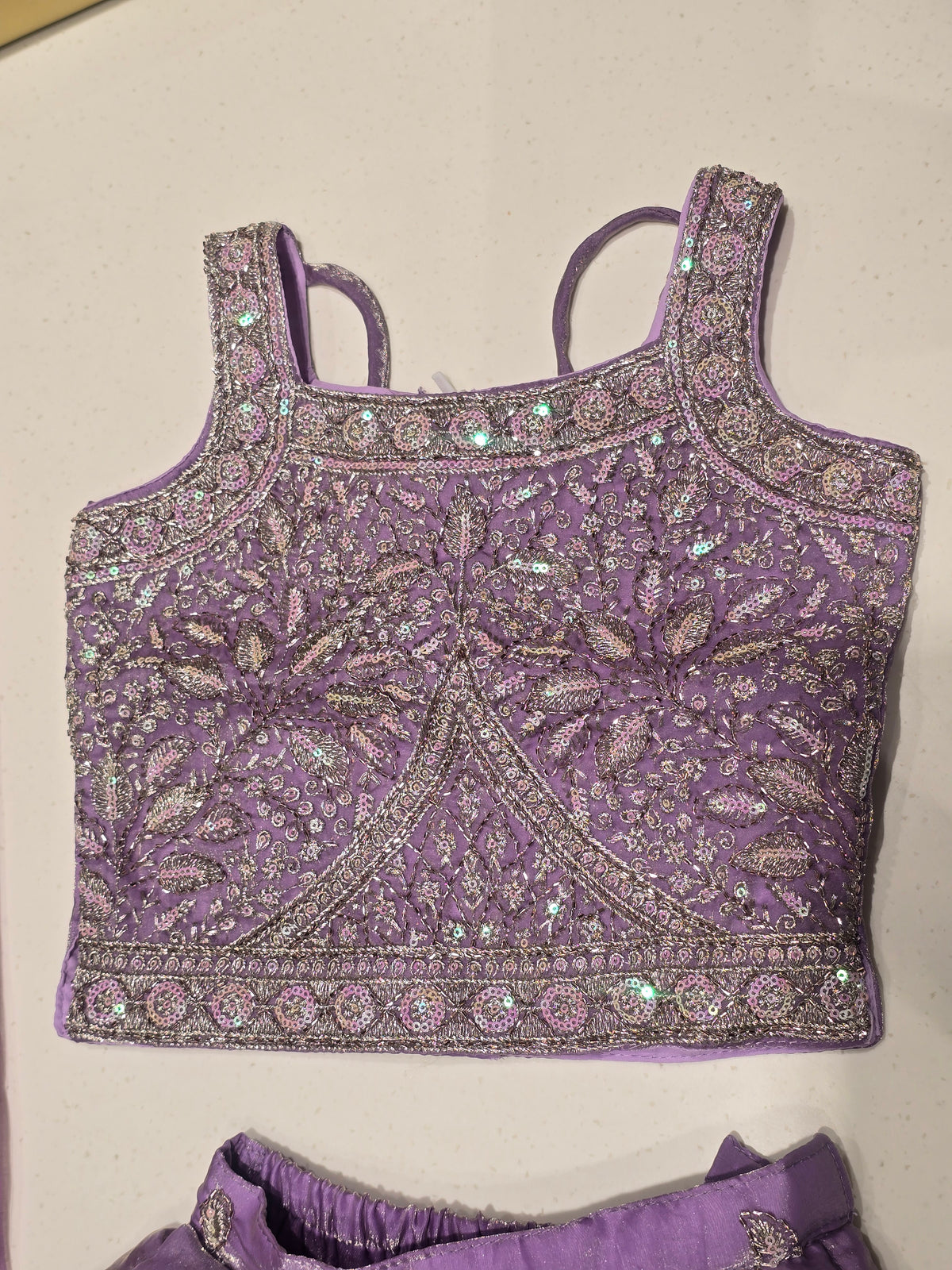 Purple color grand lehanga for your baby girl