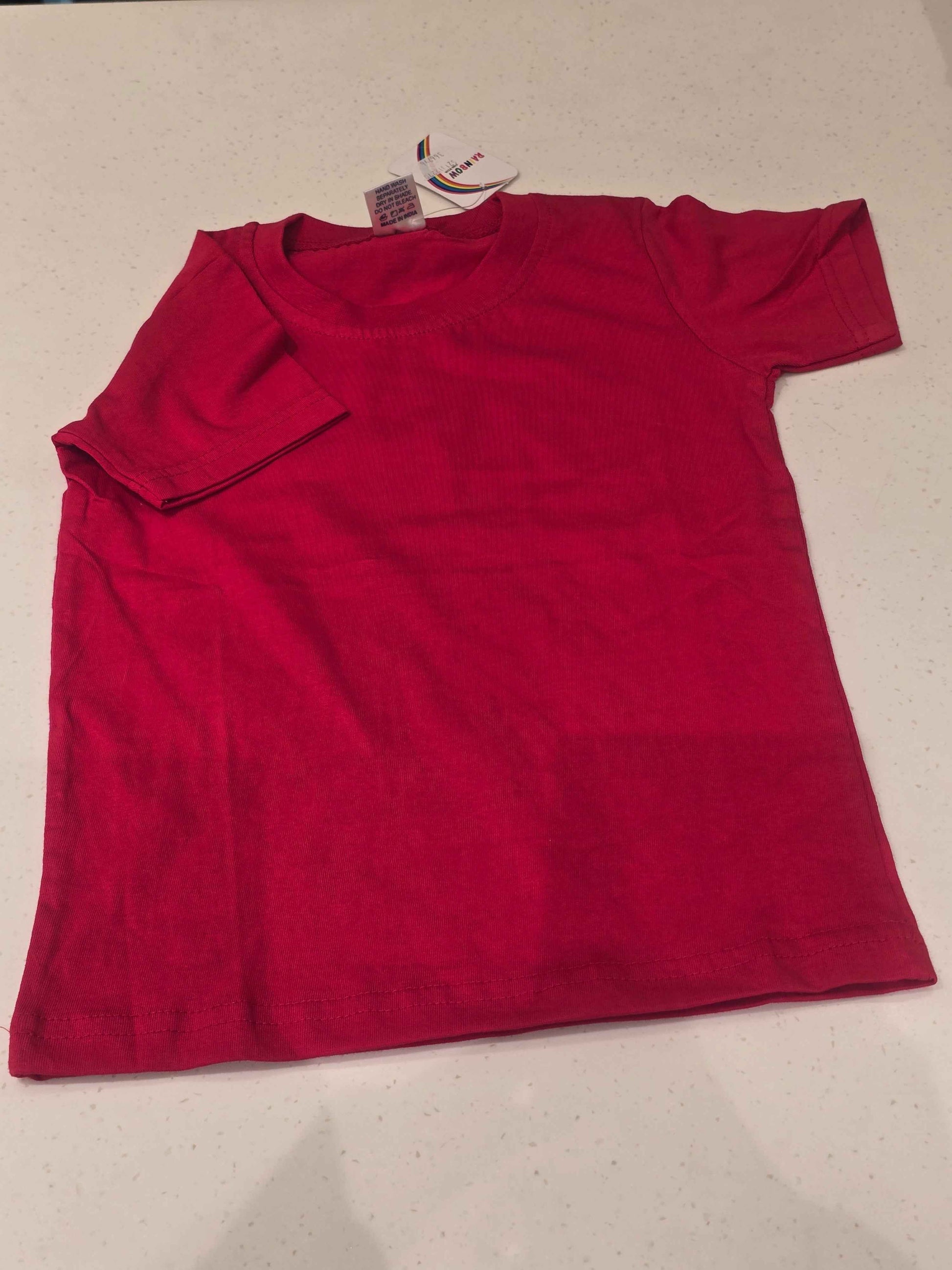 Boys Lycra Cotton Plain Half Sleeve T-Shirt
