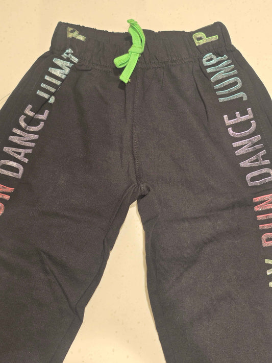 Girls Black Cotton Casual Wear Pant