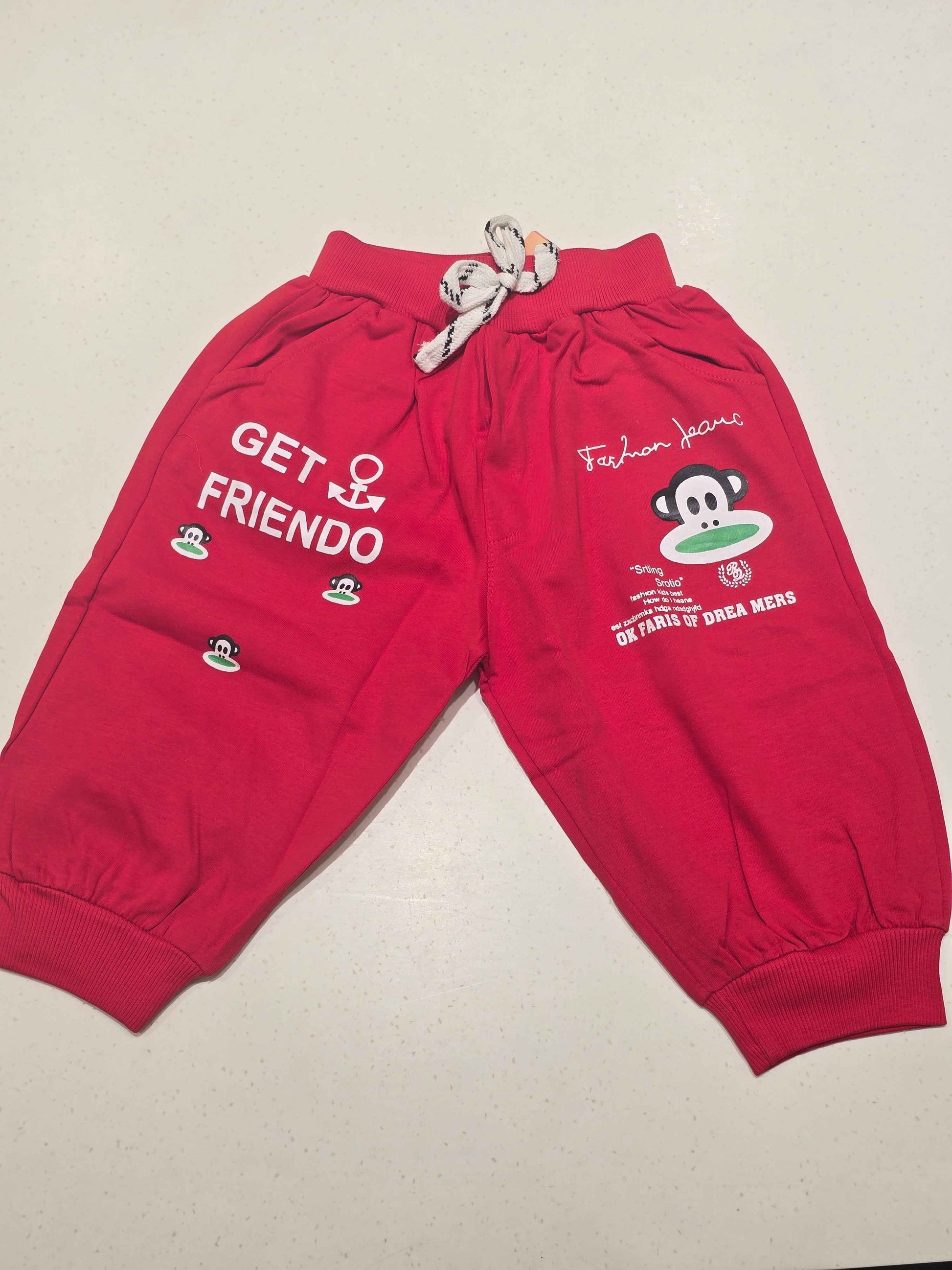 Cotton material Rama blue color ¾ with rubber prints