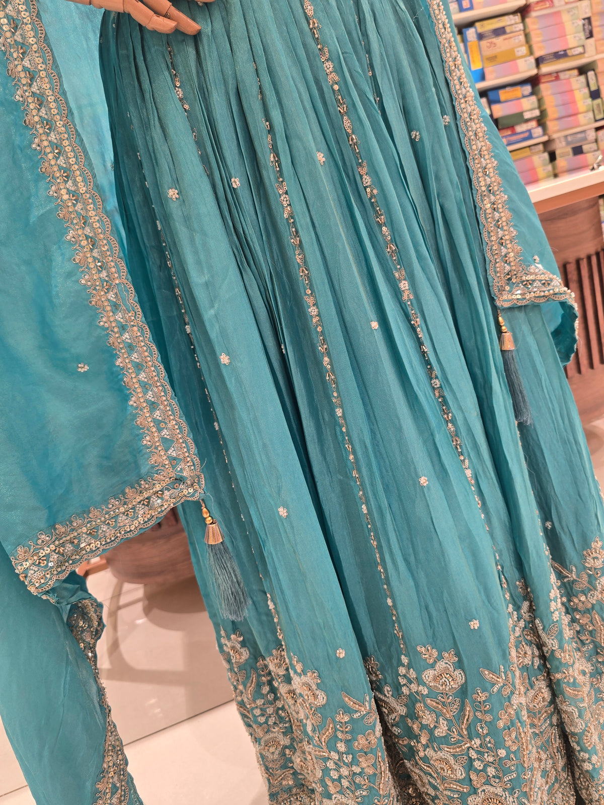 turquoise blue lehenga choli,