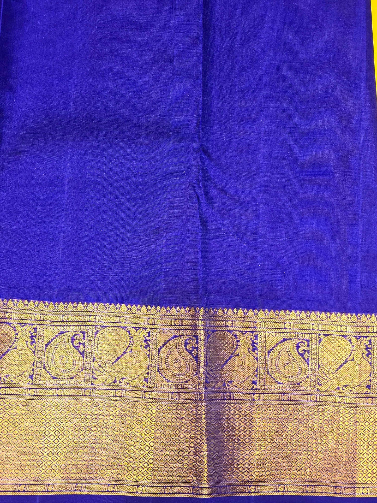 Pure Kanjivaram Silk Saree with Peacock Motifs