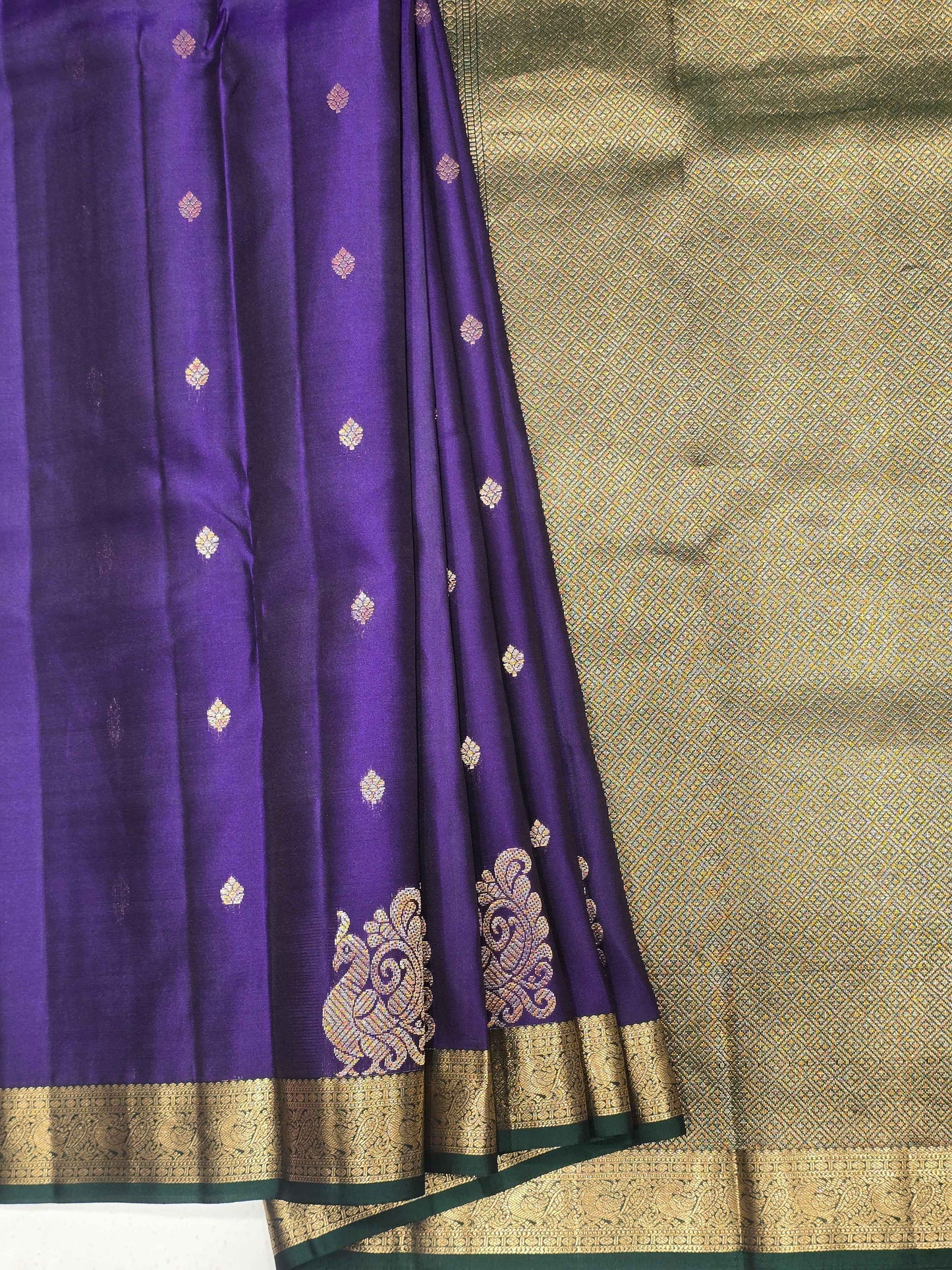 Pure handloom kanjivaram saree with peacock design