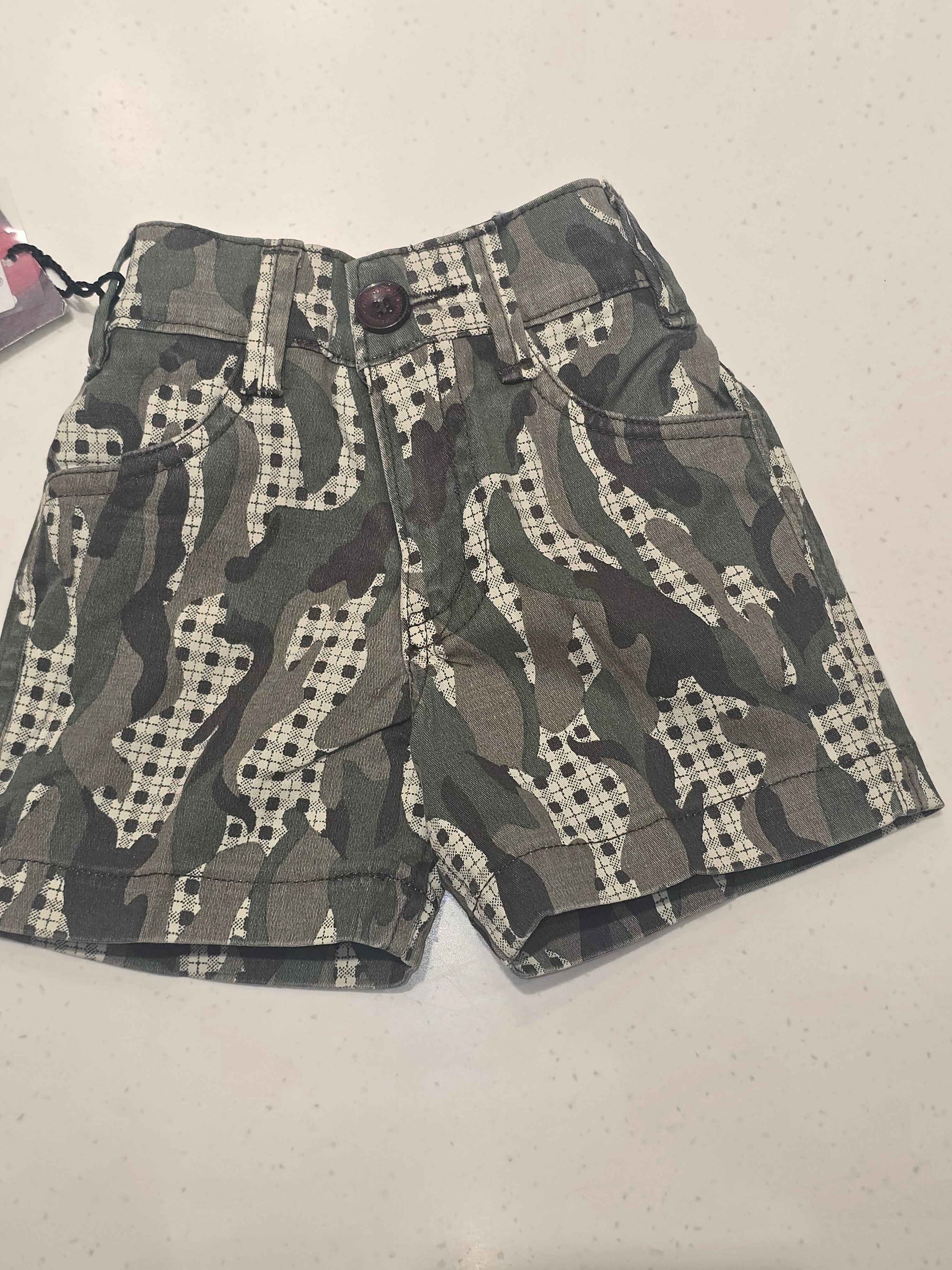 Denim jeans material shorts with round elasticable