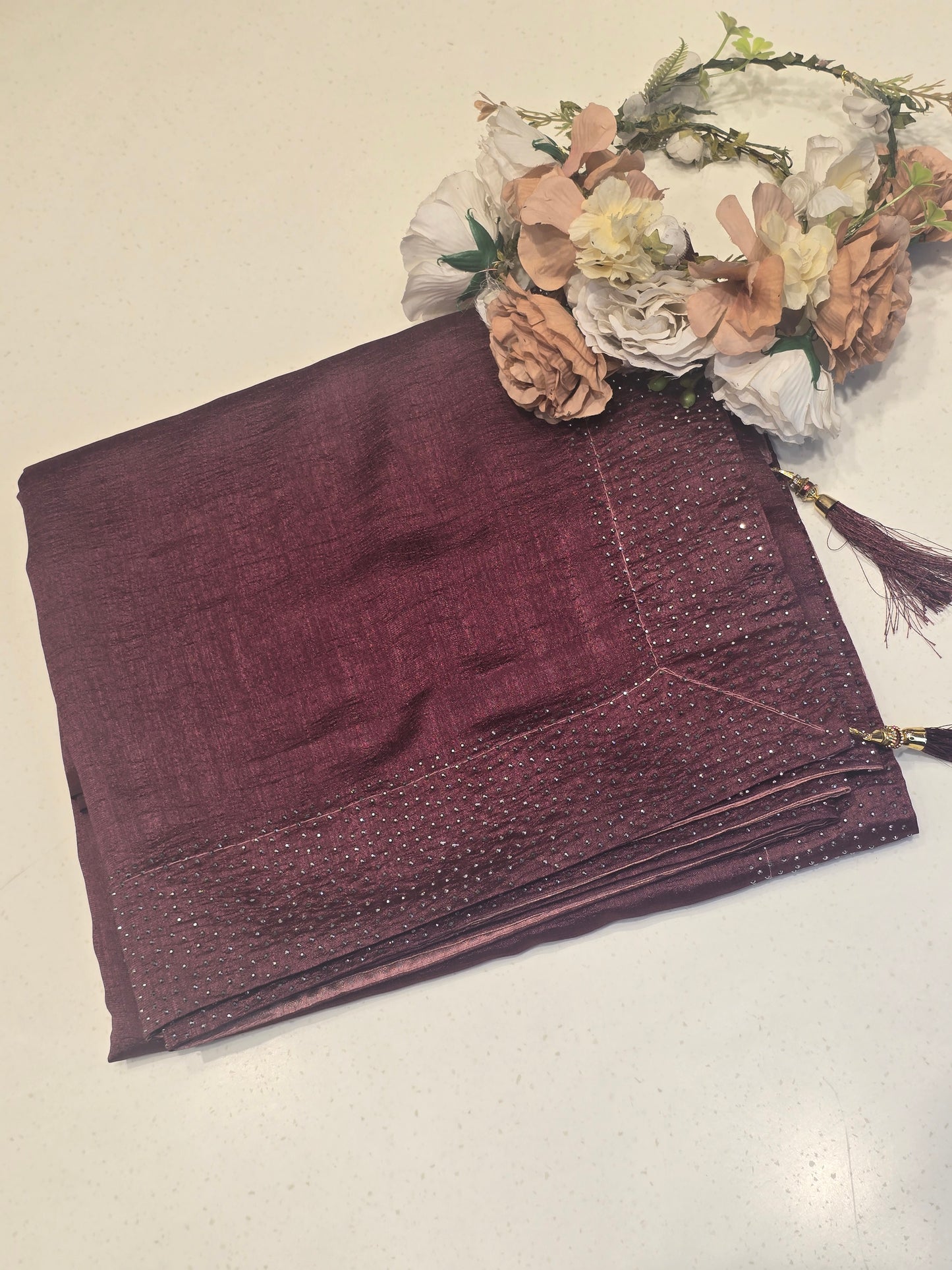 Fancy saree with stone work Party wear