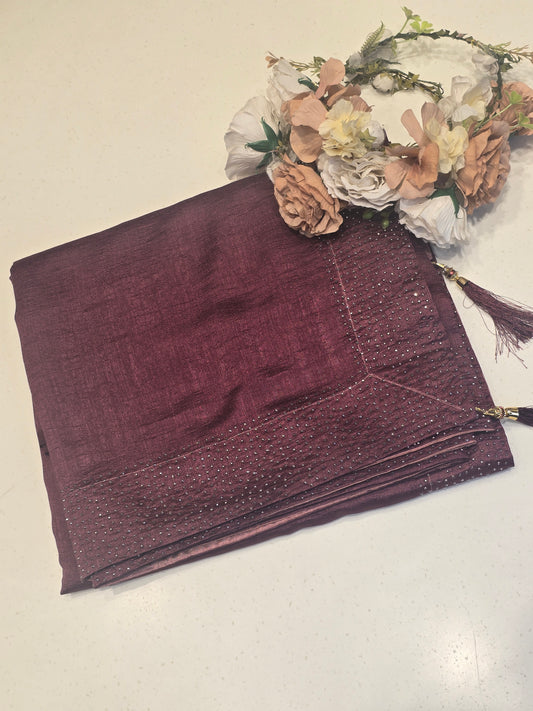 Fancy saree with stone work Party wear