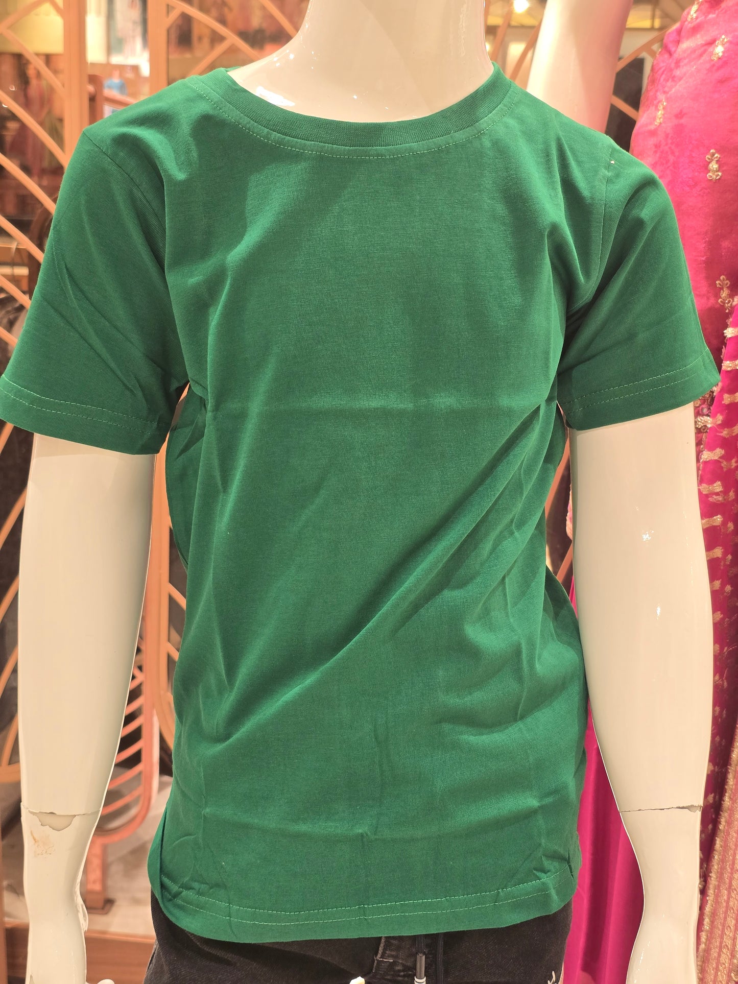 Boys Plain Lycra T-Shirt with Half Sleeves