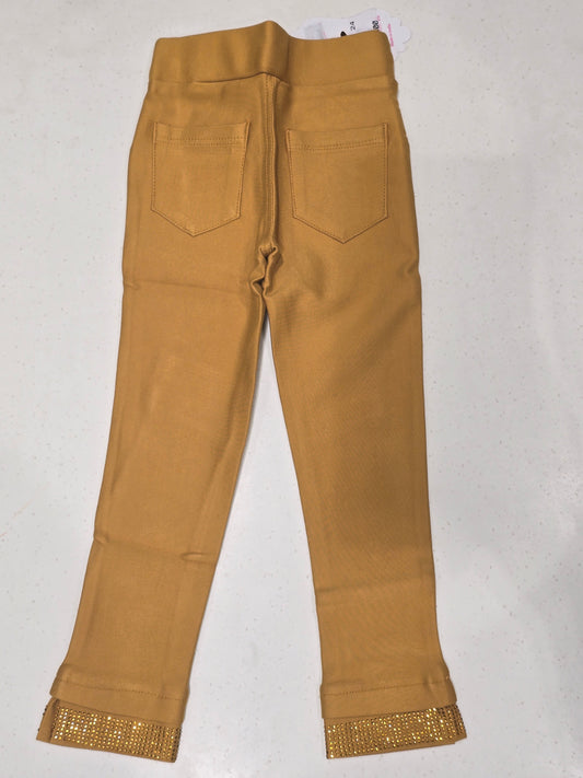 Mustard Stretchable Pants for Girls