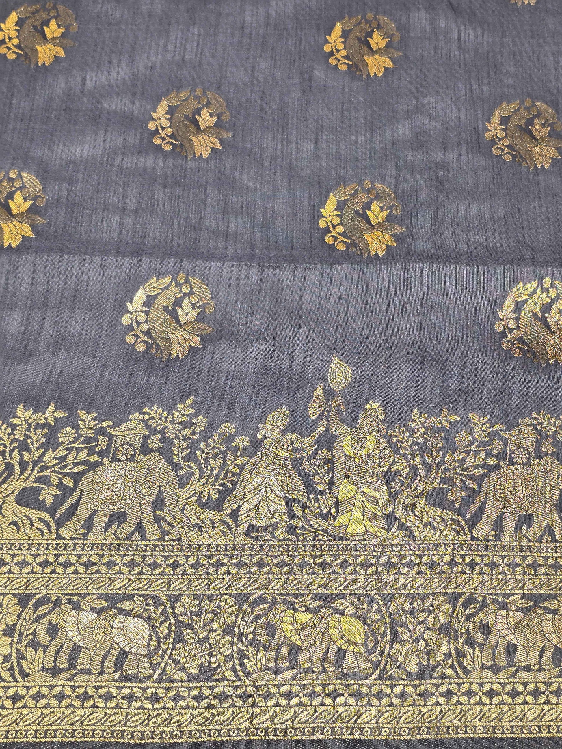 Women Multi Colour Semi Banarasi Silk Saree