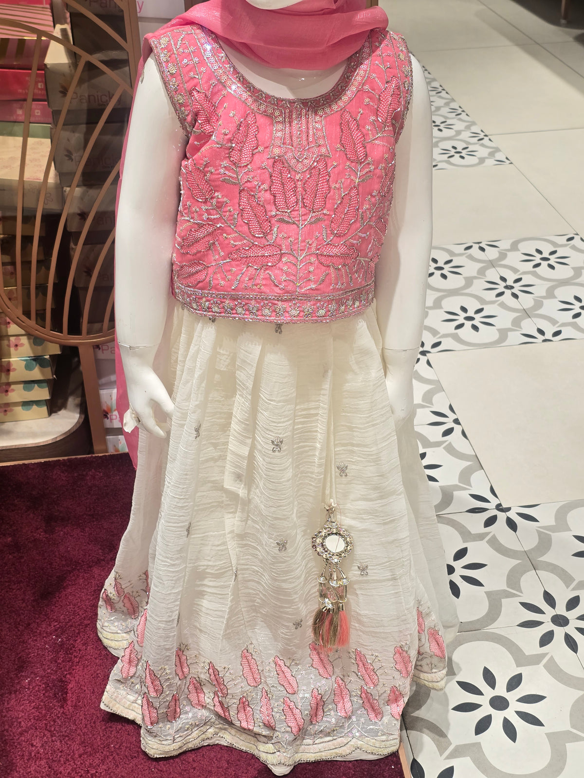 girls' ethnic lehenga choli set.