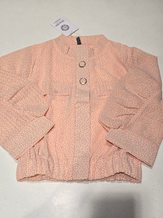 Chiffon Western Top for Girls with Designer Sleeves