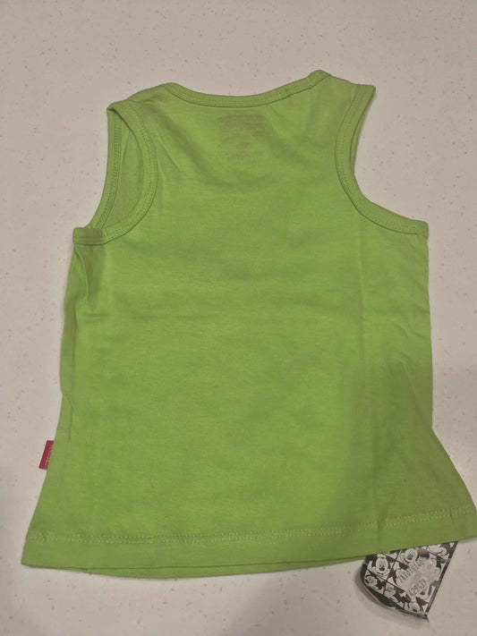 Girls Green Cotton Half Sleeve T Shirt