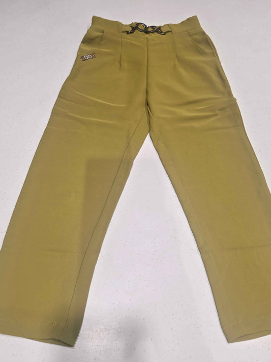 Light Green Stretchable Lycra Pants for Girls
