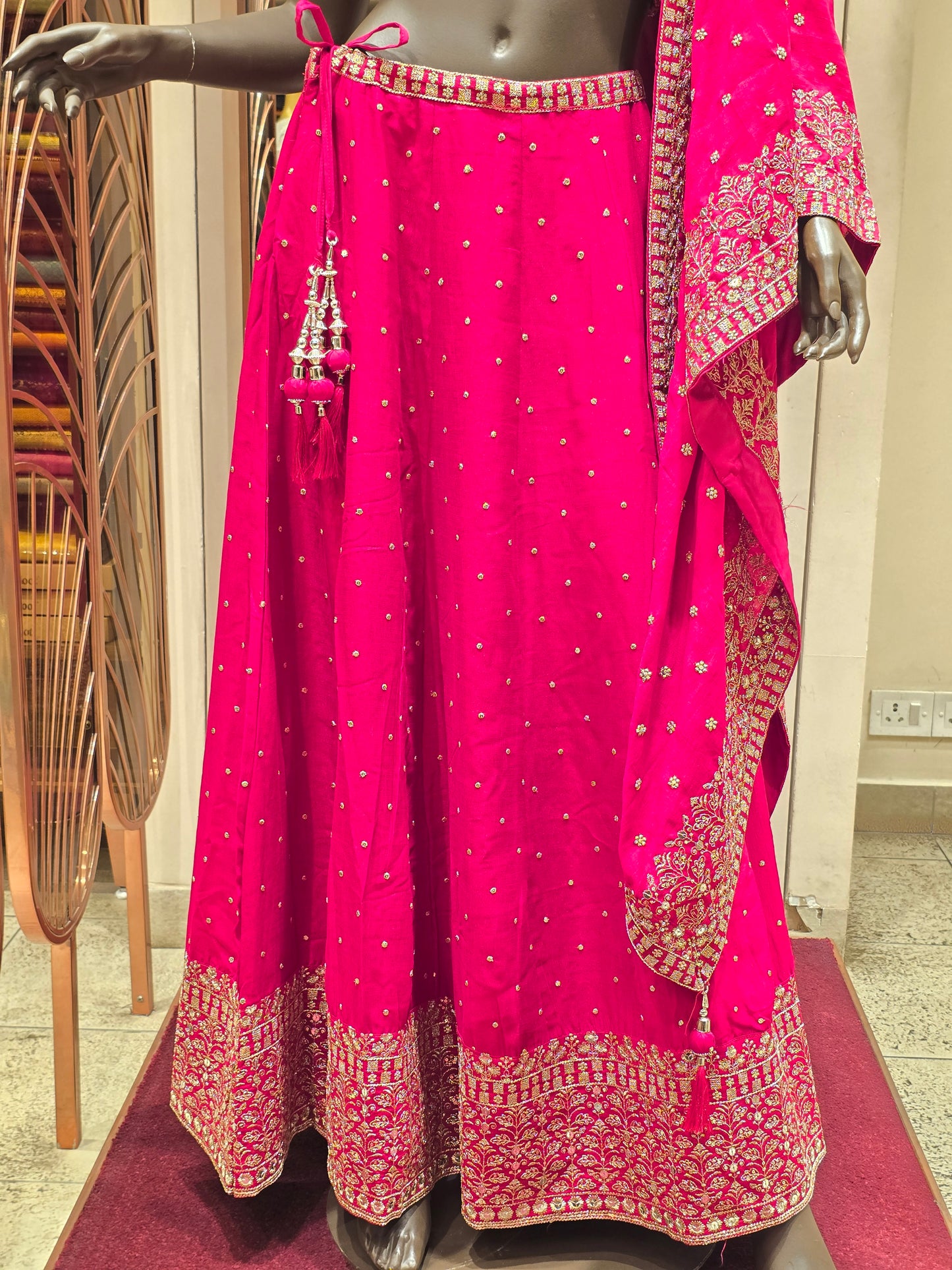 Georgette Lehenga Set with zari embroidery