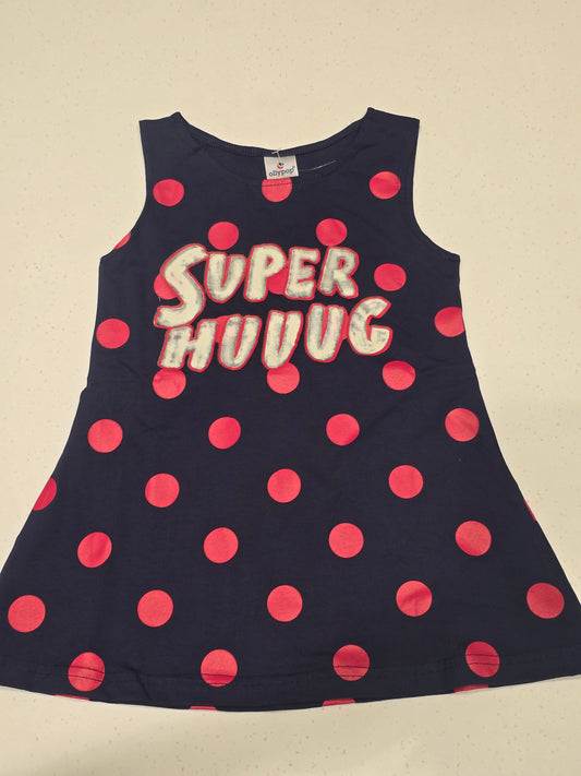 Dark Blue Cotton Top for Girls