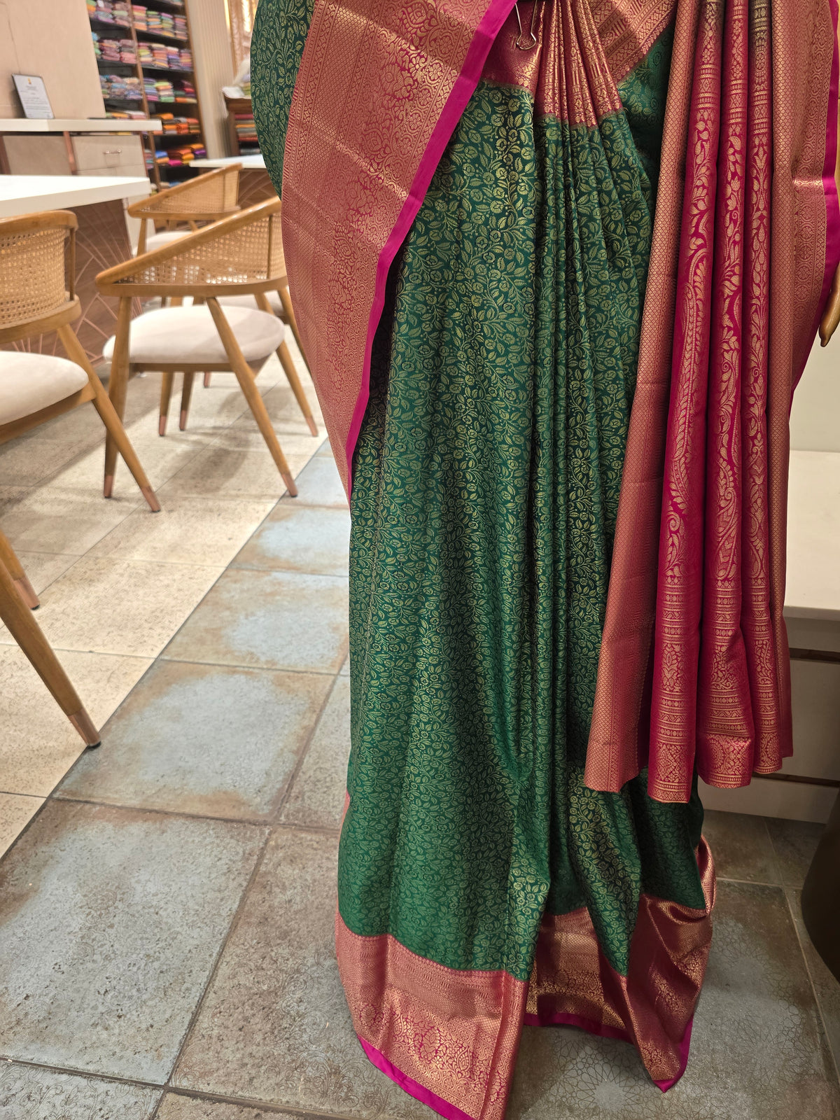 traditional Semi-Kanjivaram Silk Saree.