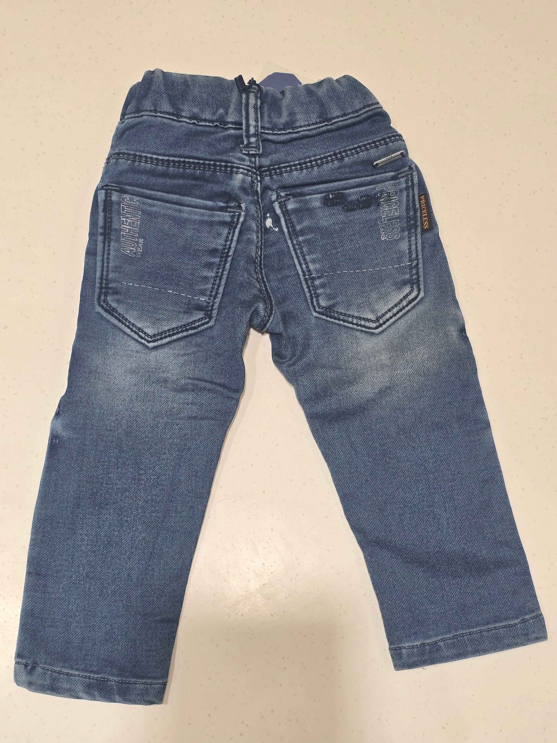 Denim material jeans pant for baby boy with pockets