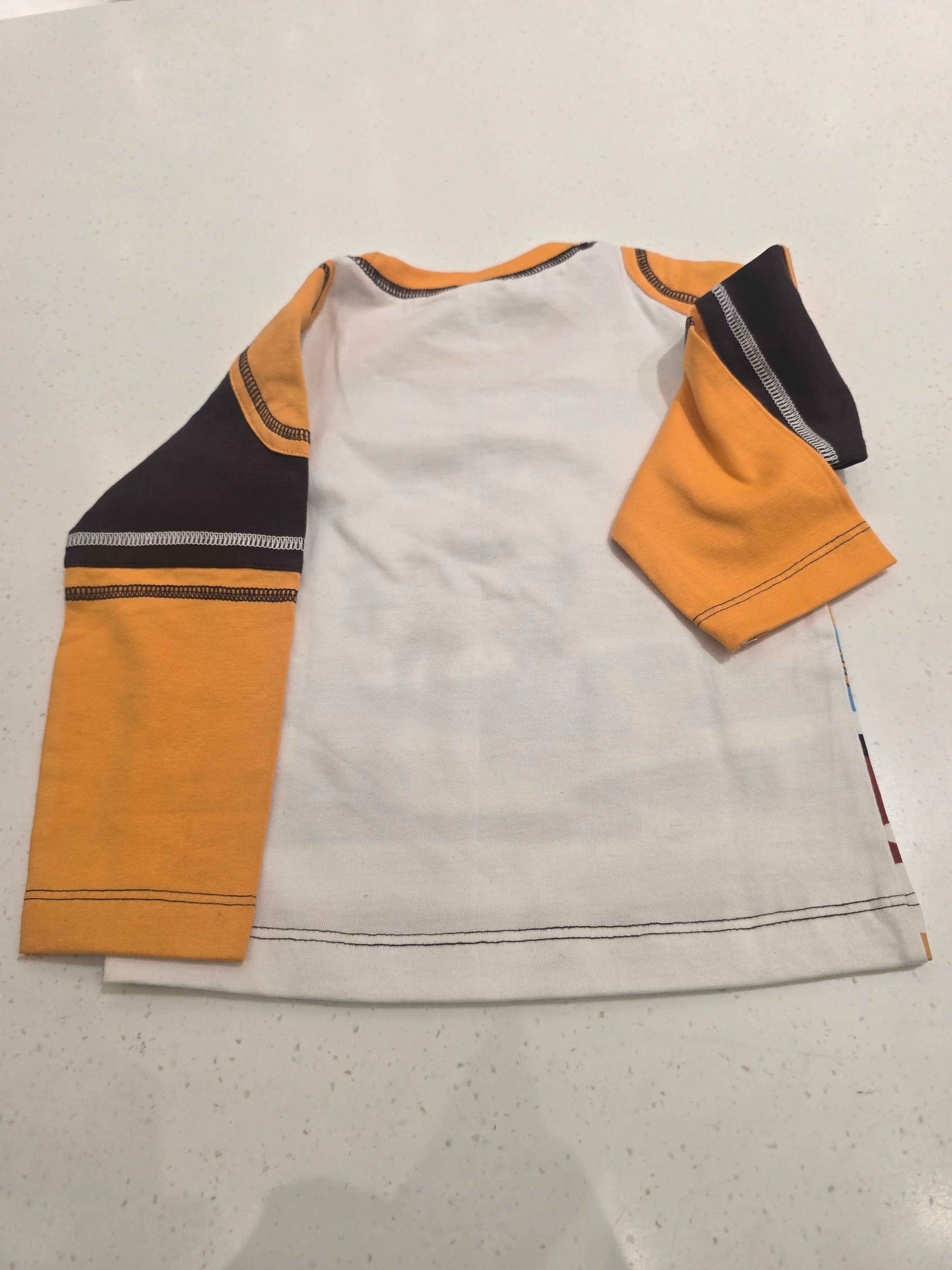 Yellow Cotton T-Shirt & Pant Set for Boys