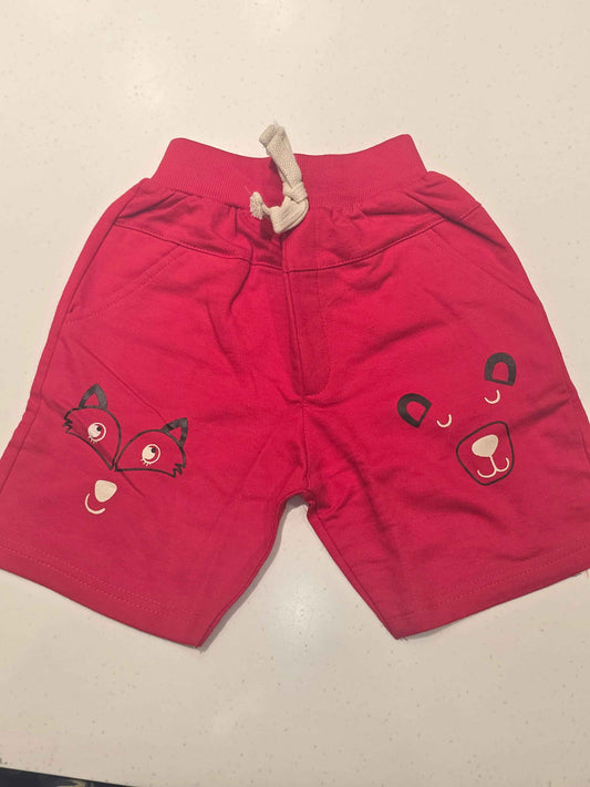 Pure cotton shorts with 2 pockets and round elasticable