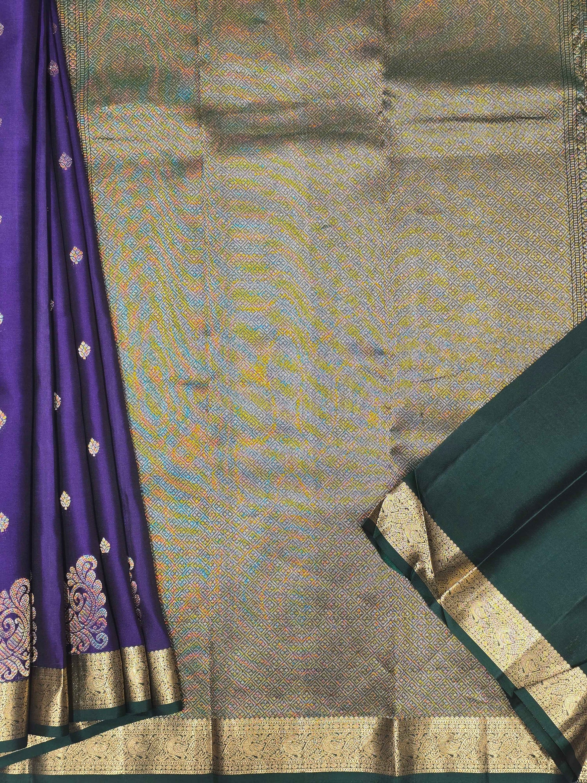 Pure handloom kanjivaram saree with peacock design