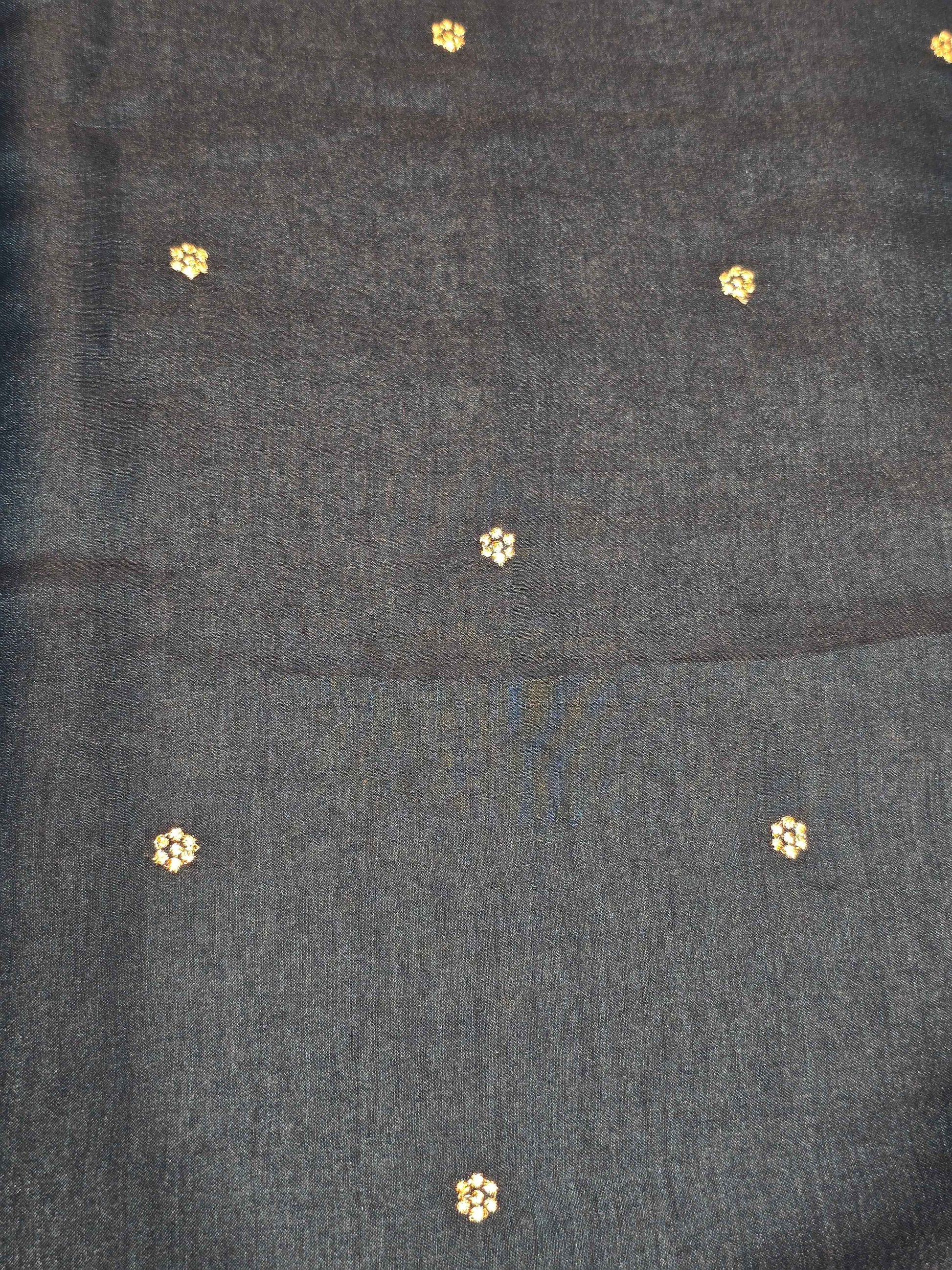 Tussar Saree with White Butta Work