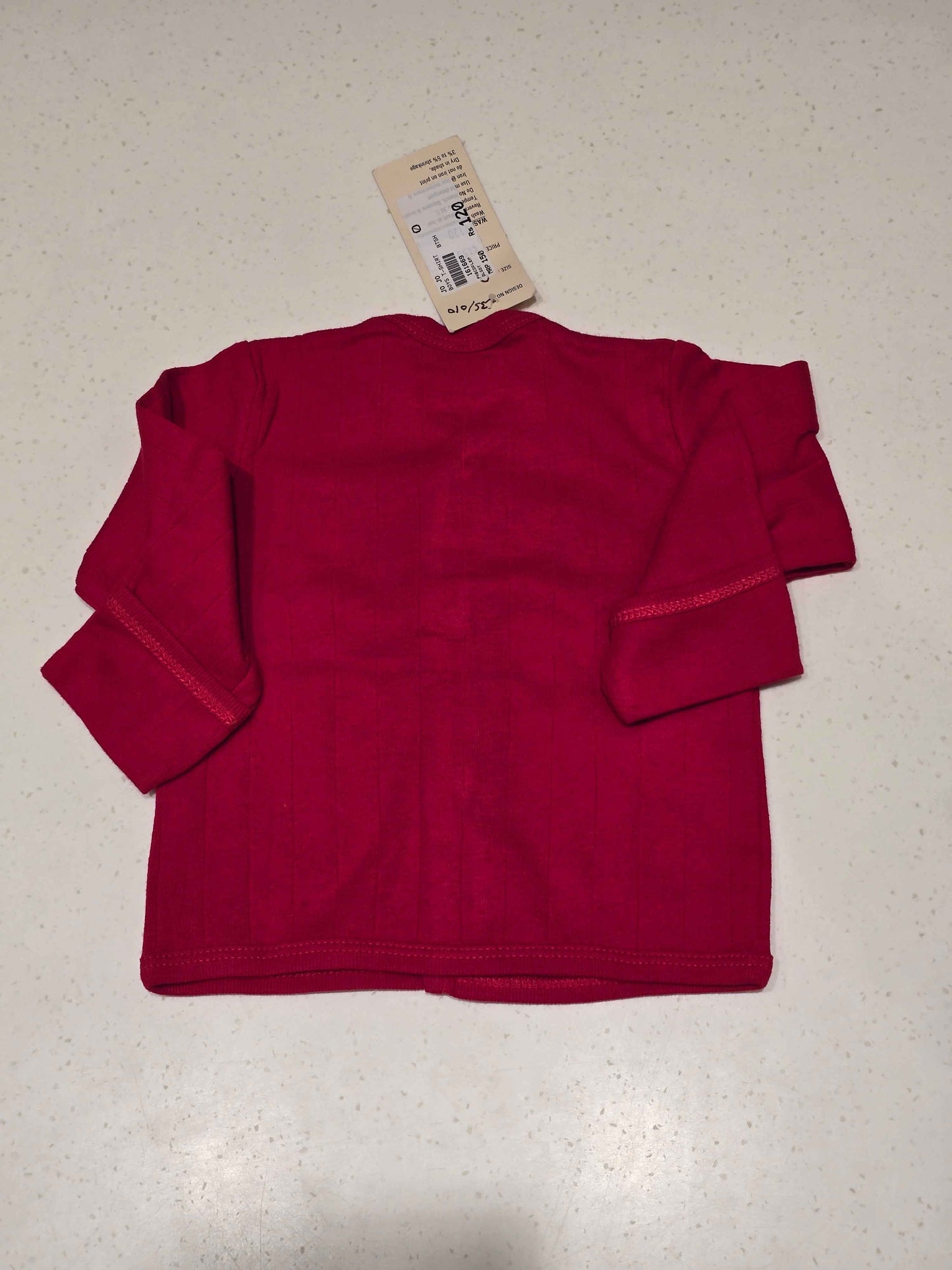 Baby Boys Red Cotton Full Sleeve Shirt