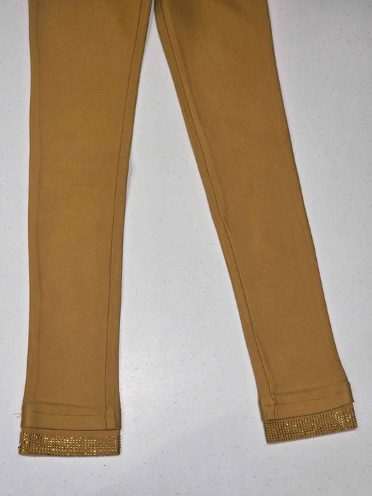 Mustard Stretchable Pants for Girls