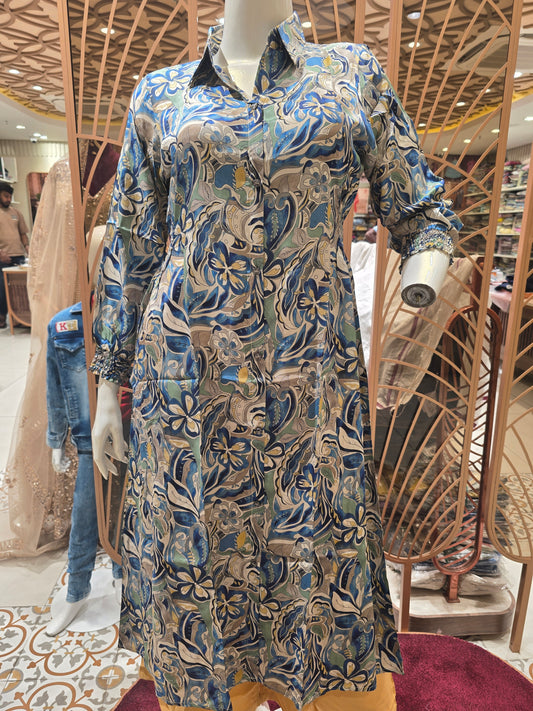 Women Multi Colour Digital Printed Straight Top