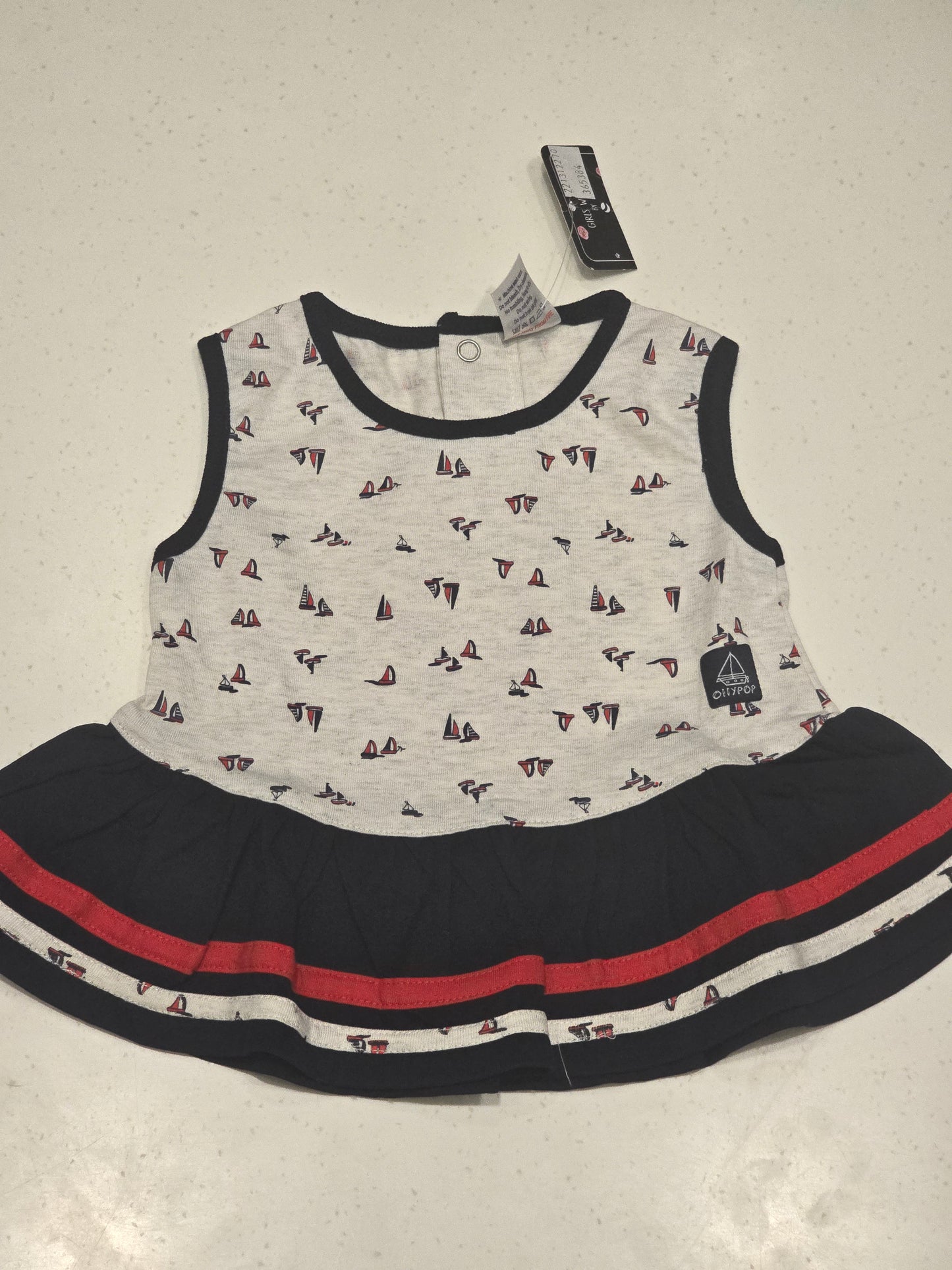 Baby Girls Printed Cotton Round Neck Frock