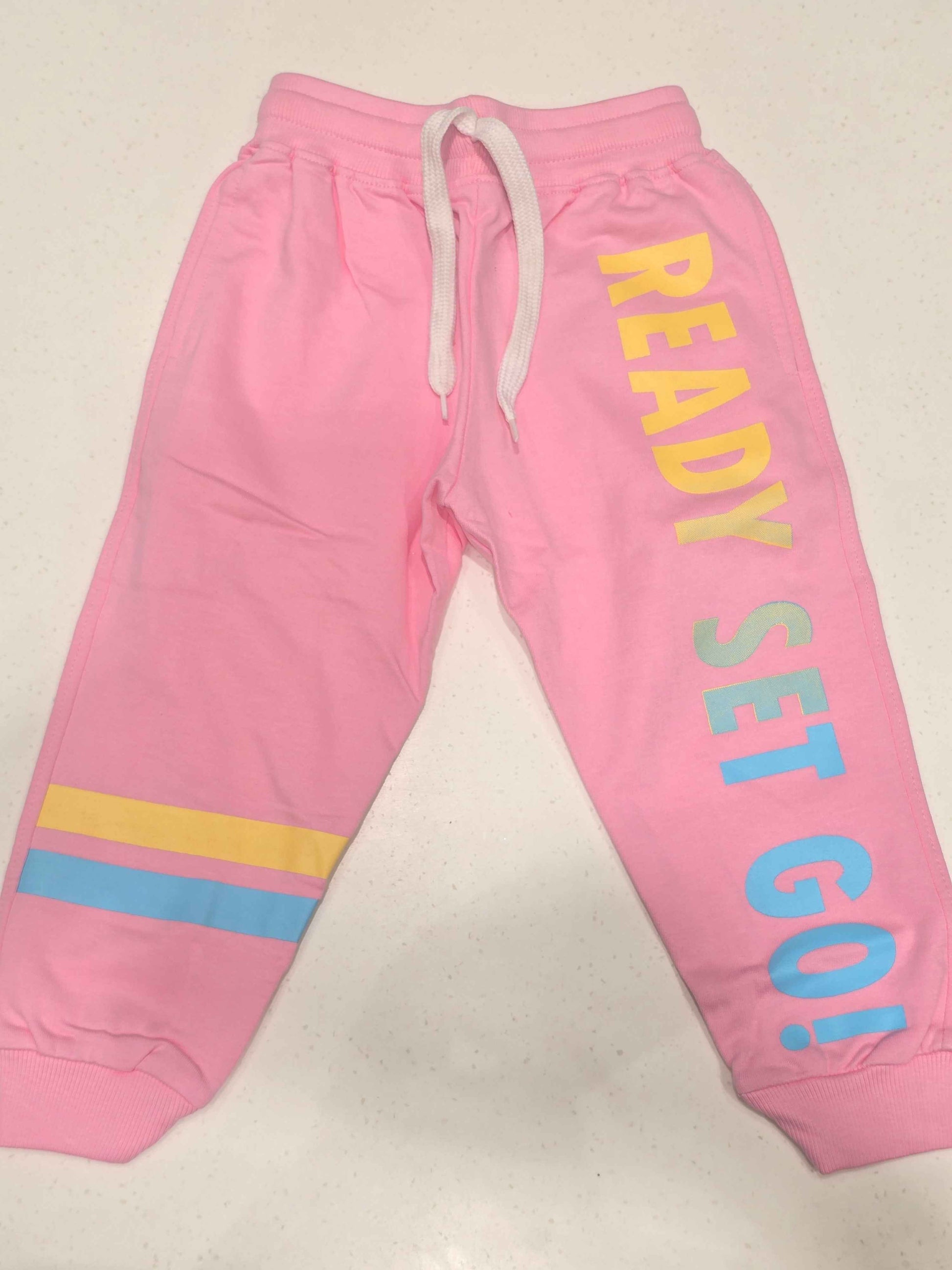 Cotton material baby pink color daily wear pant for girl