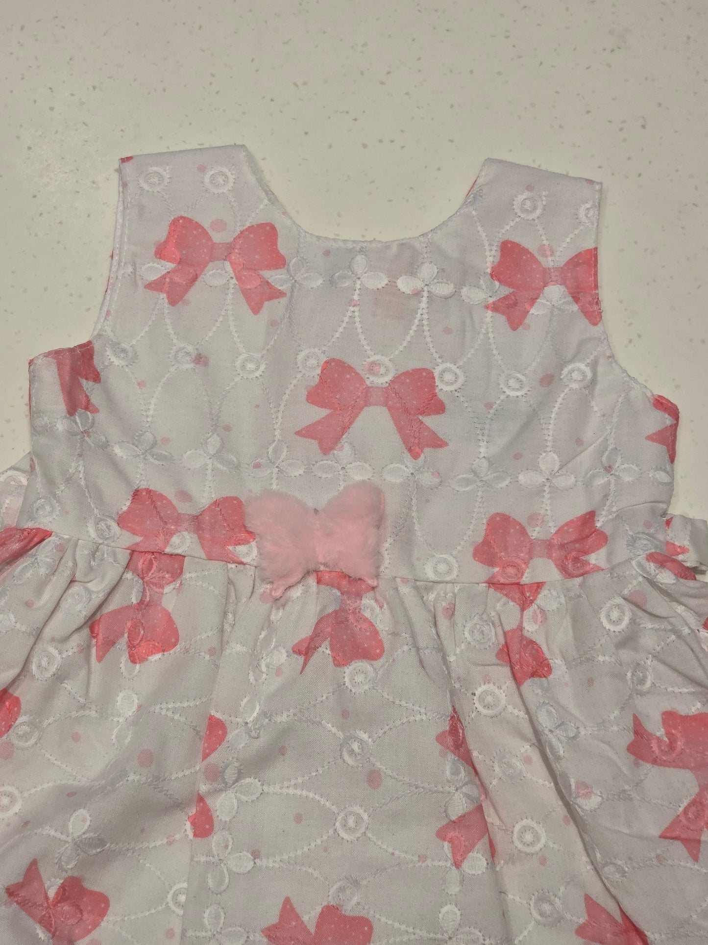 Baby Girl Peach Printed Cotton Frock