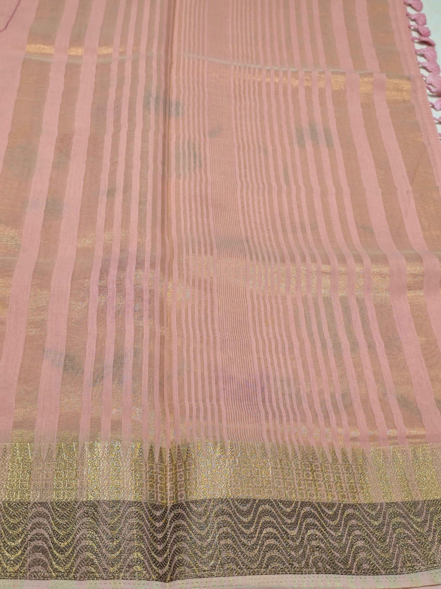 Tussar Saree with Multicolour Embroidery & Sequin