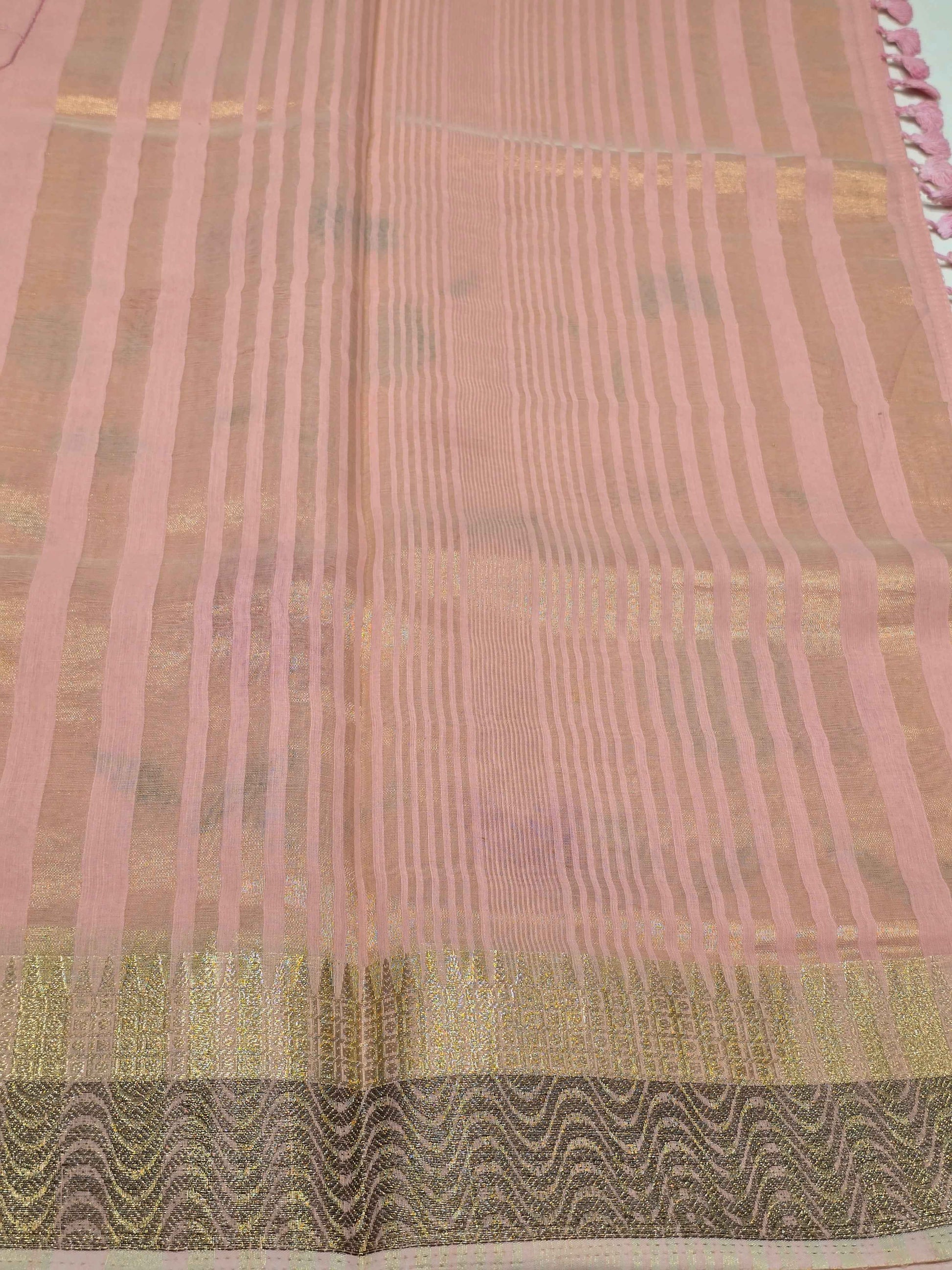 Tussar Saree with Multicolour Embroidery & Sequin