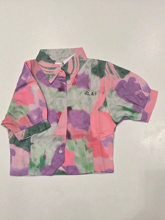 Girl Multi Colour Fancy Chiffon Shirt