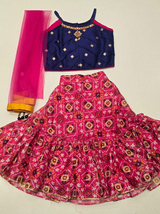 traditional kids' lehenga choli set