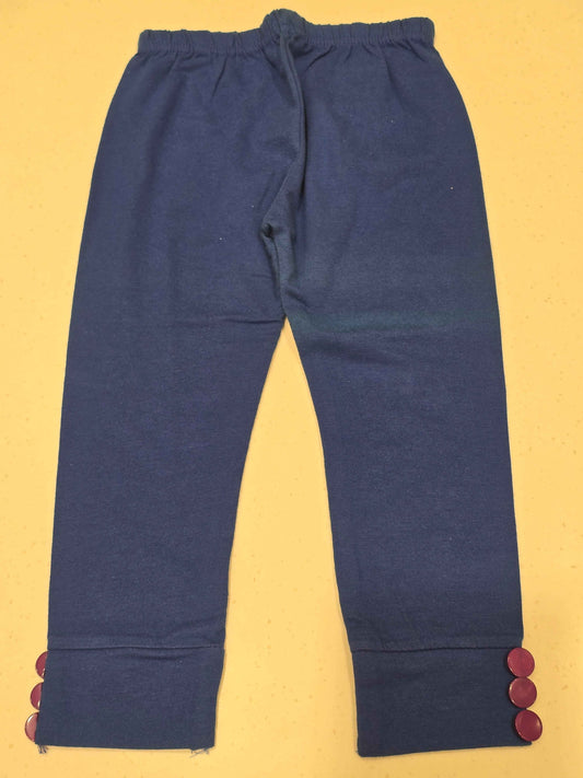 Cotton material blue colour capri for girl
