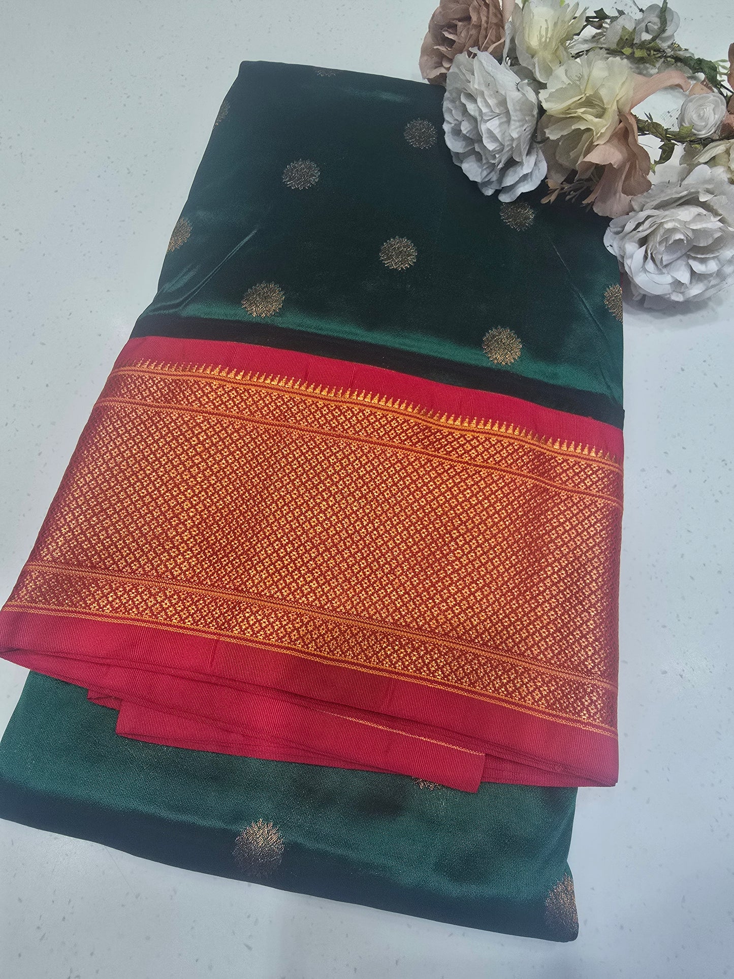 Paithani Semi Silk Saree with Rich Pallu and Small Motifs Across the Body | Festive & Wedding Wear Silk Saree
