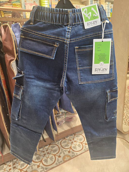 Denim Cargo Jeans with 6 Pockets – Boys