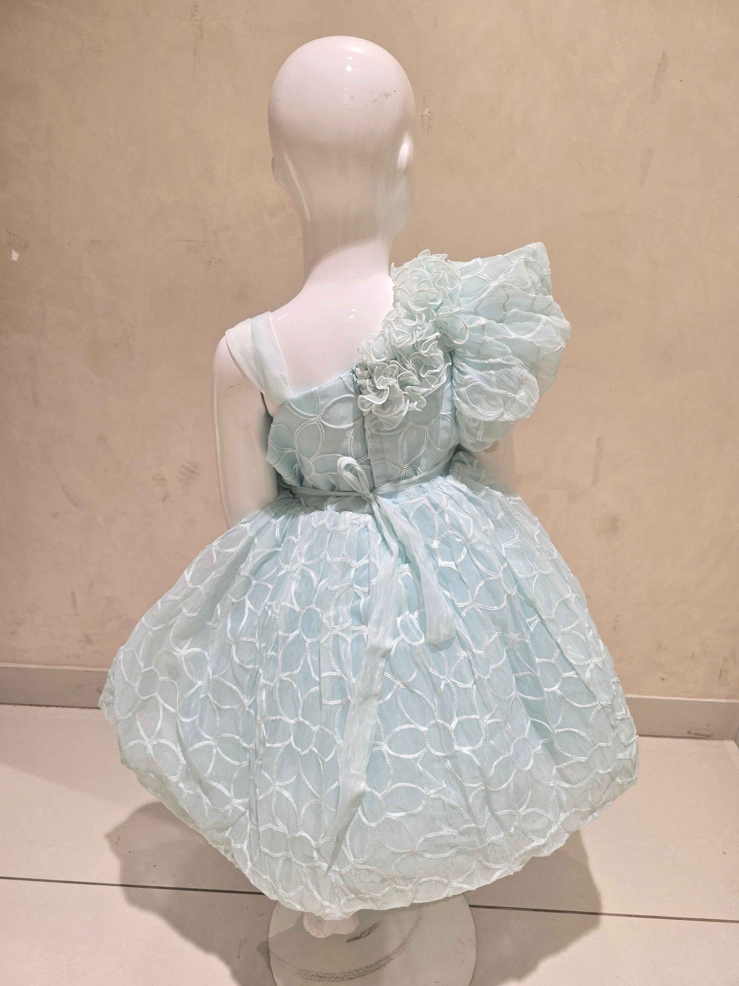 White Organza Baby Frock for Girls