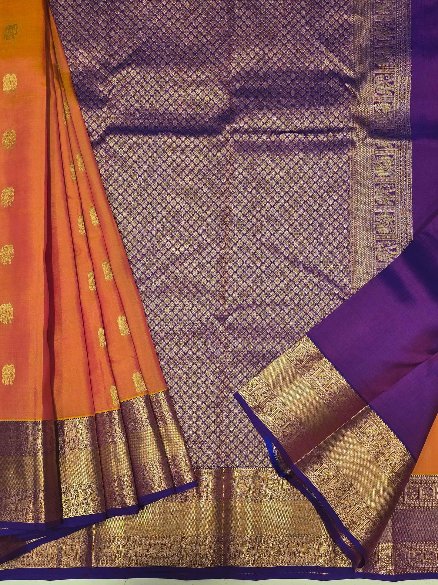 Women Pure Kanjivaram Silk Saree with Rich Pallu