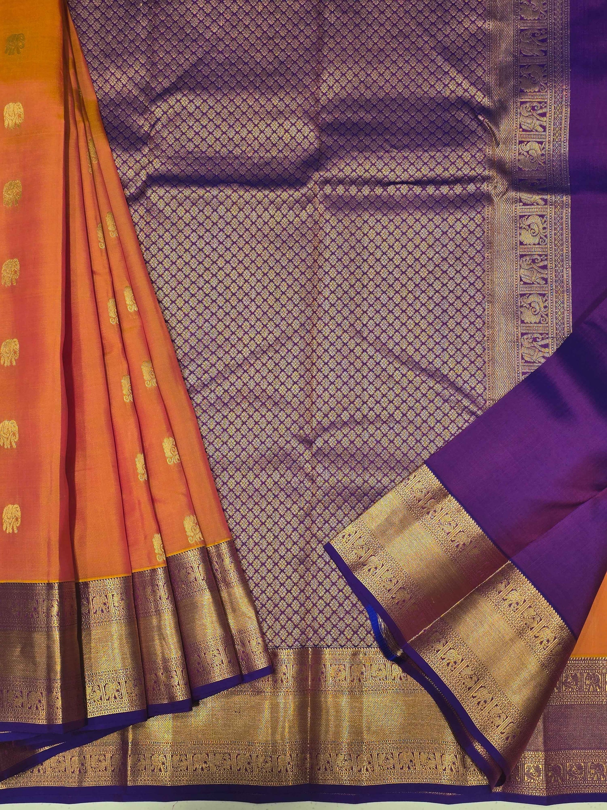 Women Pure Kanjivaram Silk Saree with Rich Pallu