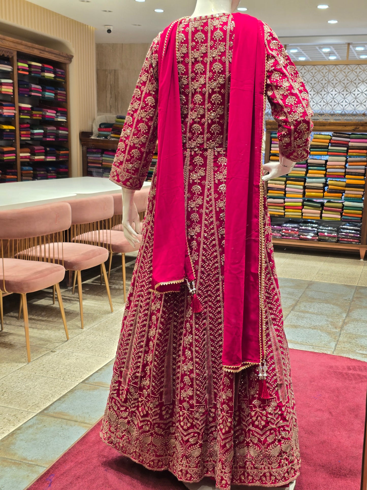 Pink Georgette Party Wear Lehenga Set