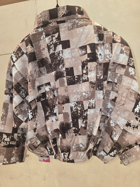 Girl Multi Colour Checked Chiffon Western Top