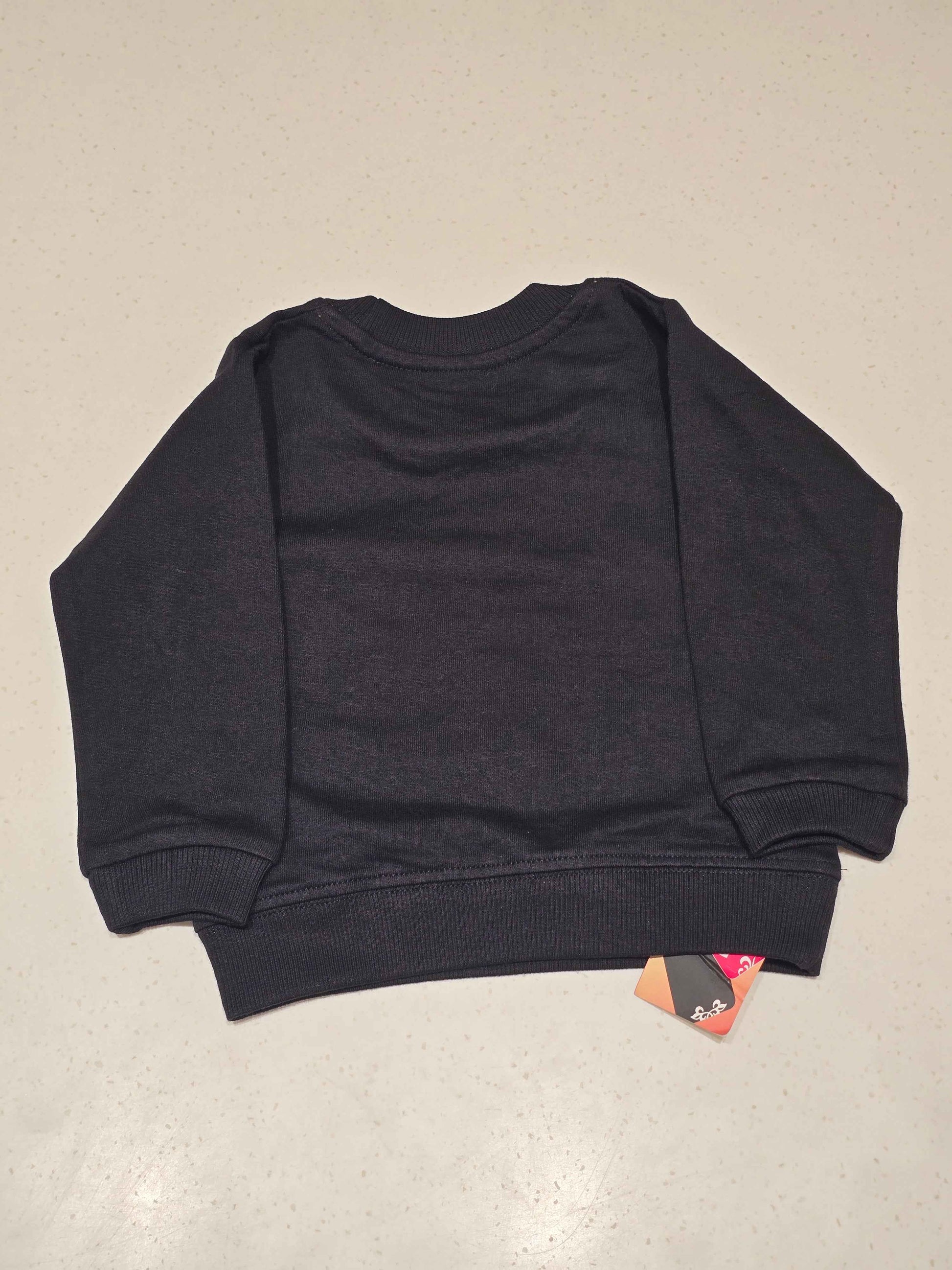 Baby Boys Black Cotton Full Sleeve T Shirt