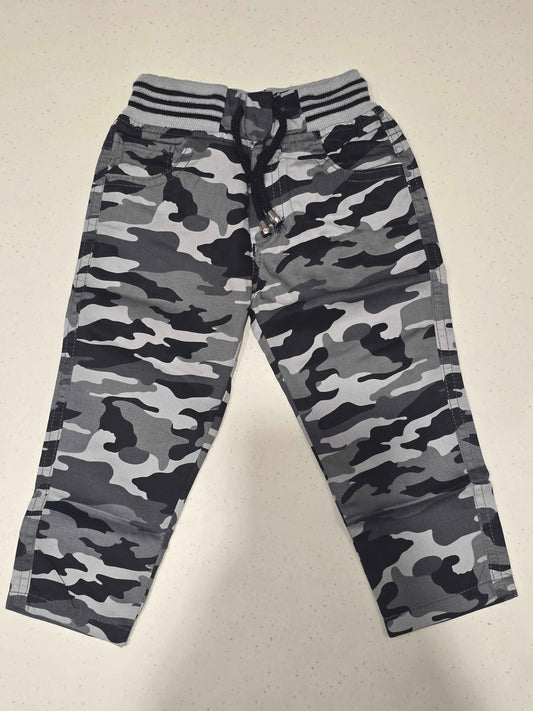 Cotton material gray with black colour military Pant