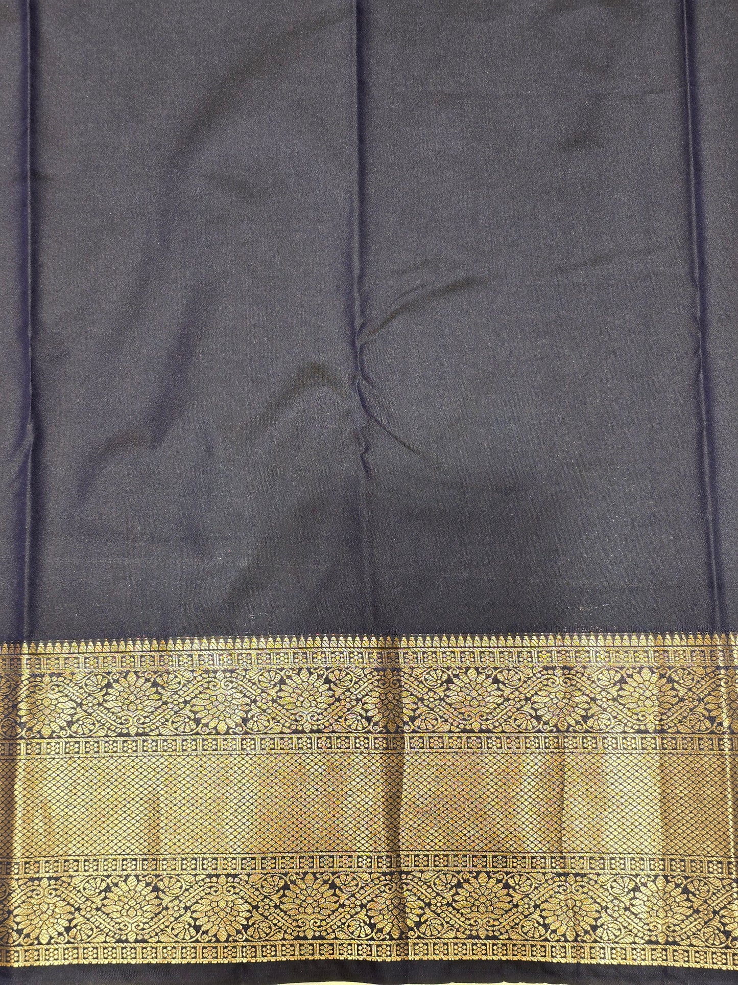 Orange Semi Kanjivaram Silk Saree