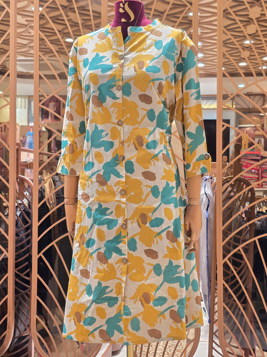 Multi Colour Cotton Kurta for Women