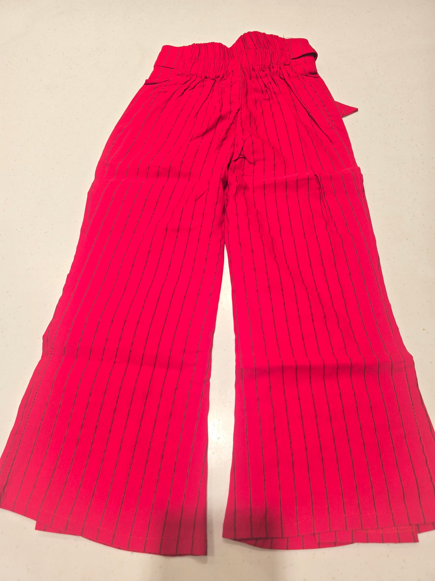 Red Stretchable Palazzo Pants for Girls