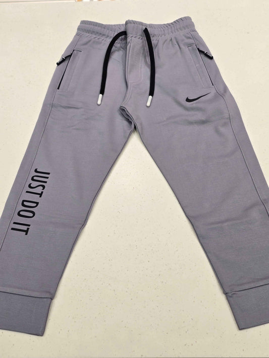 Jersey material gray color pant for boys with Elasticable waist